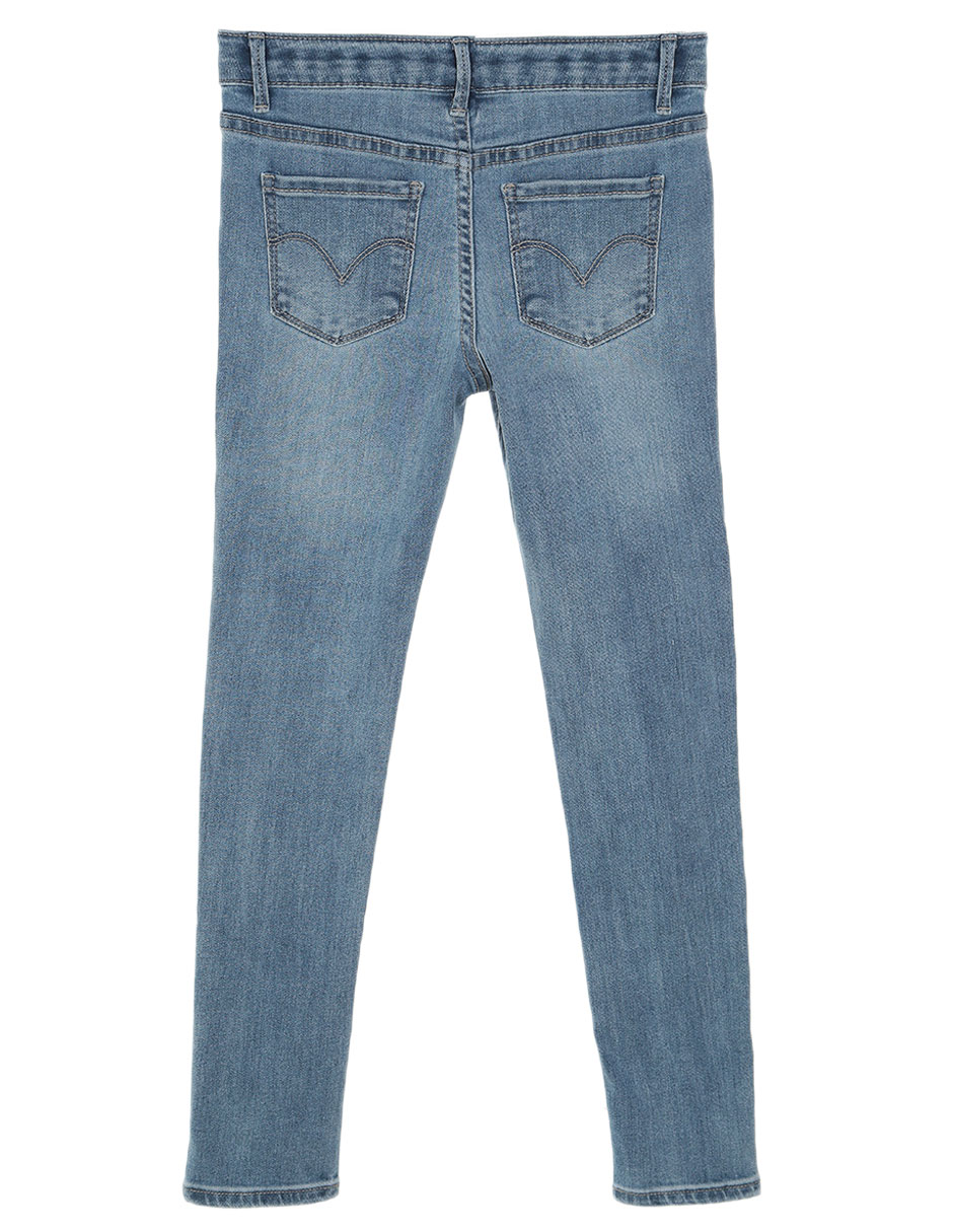 Jeans skinny 710 lavado claro para niña 2