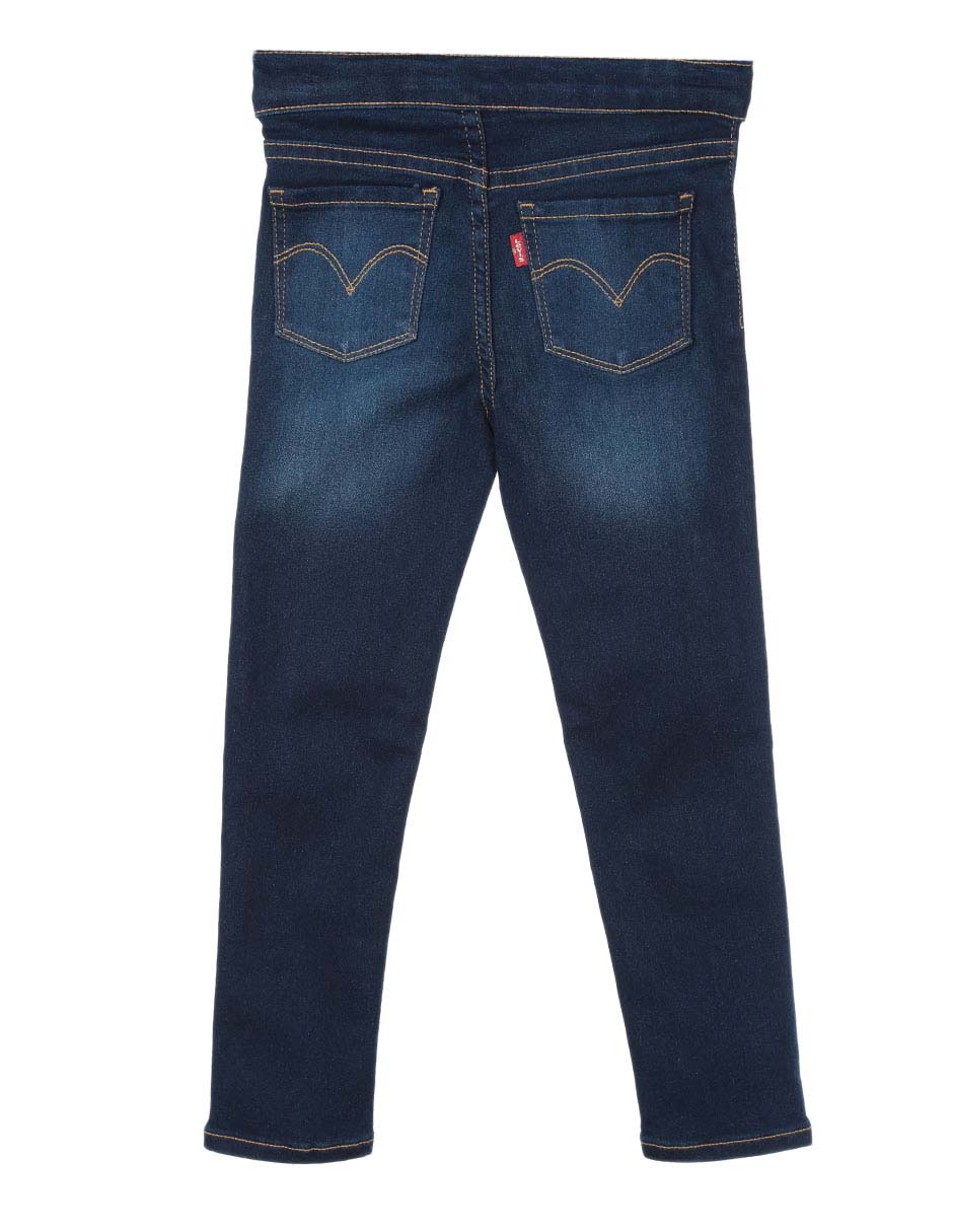 Jeans slim deslavado para niña 2