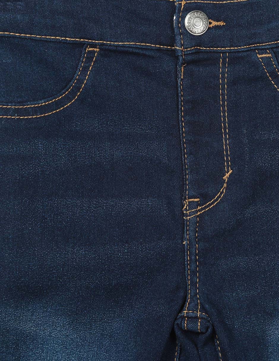 Jeans slim deslavado para niña 3