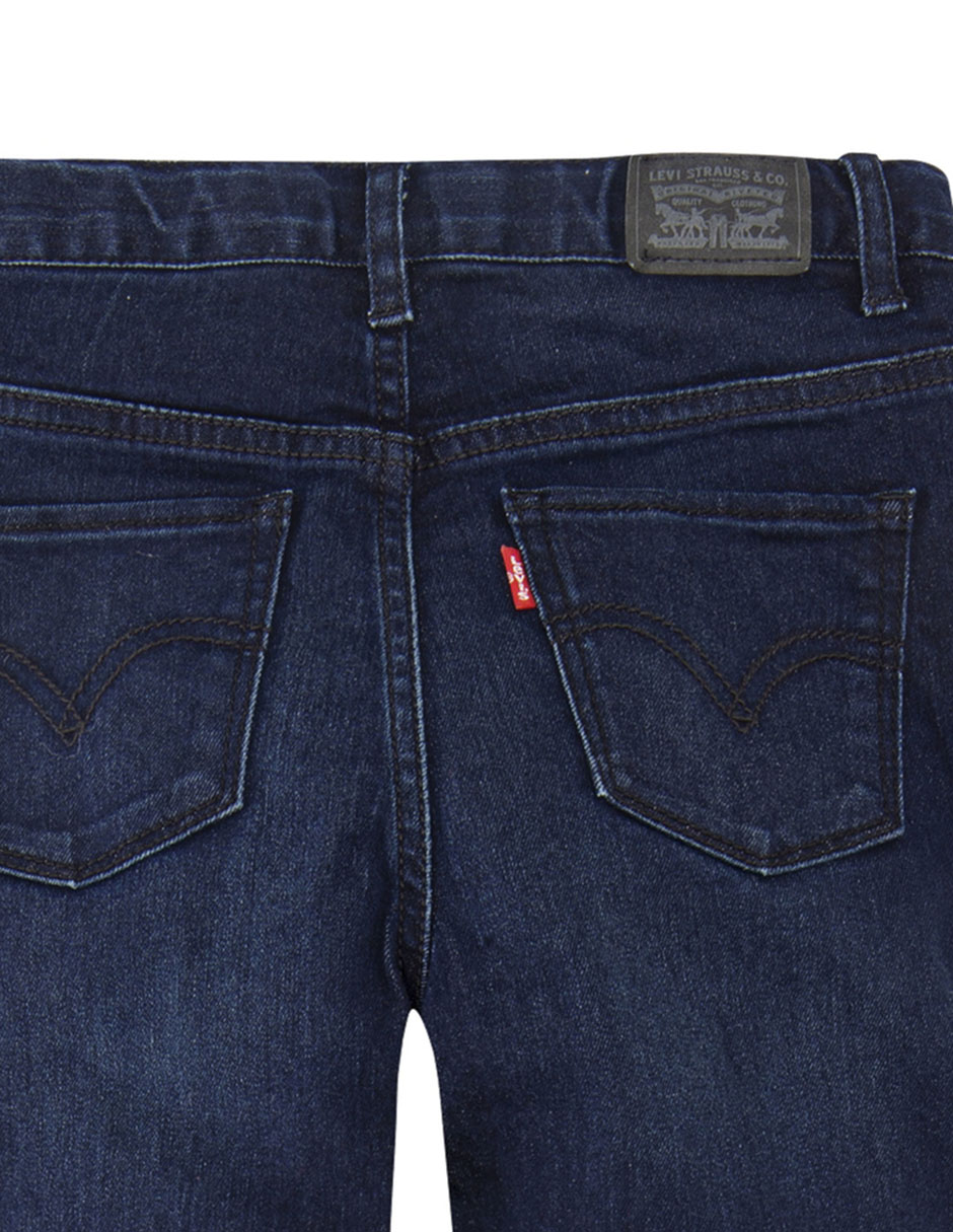Jeans skinny 720 lavado obscuro para niña 4
