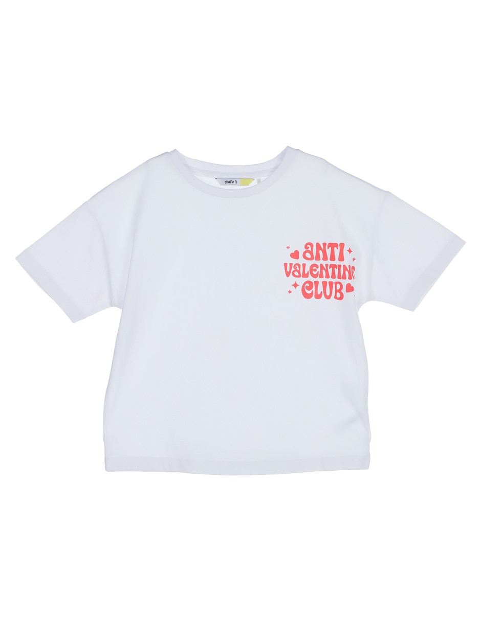Playera manga corta para niña