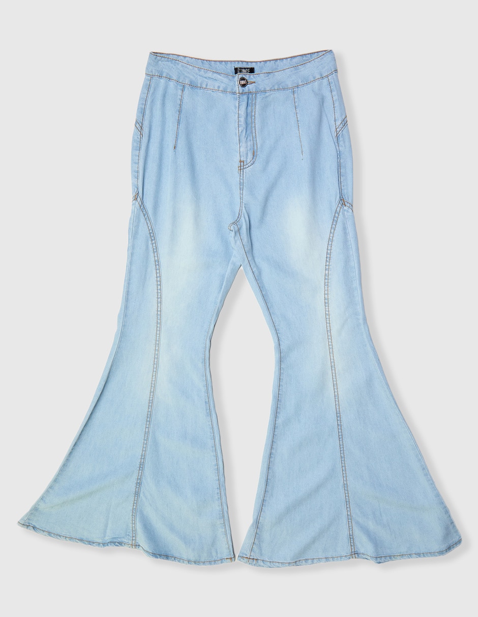 Jeans campana deslavado para niña