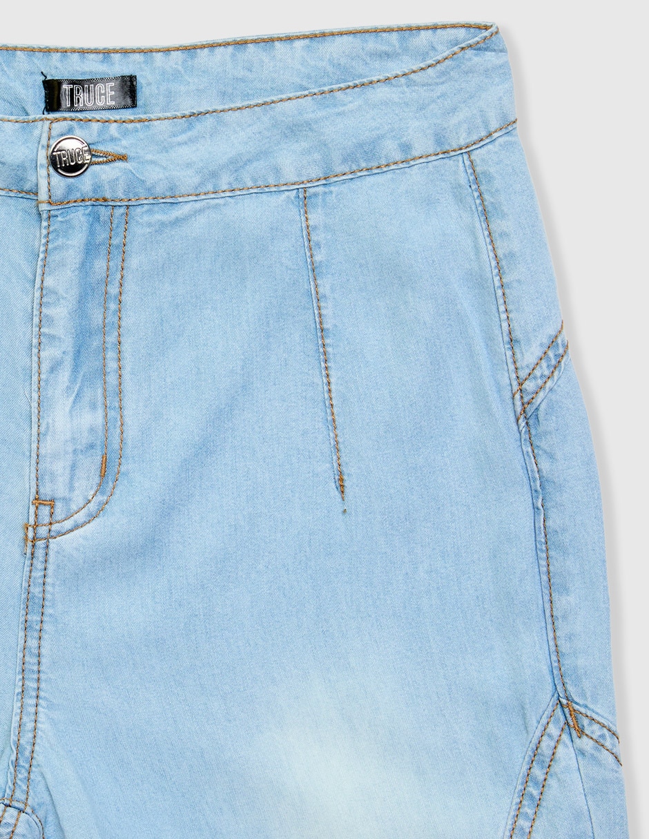 Jeans campana deslavado para niña 3