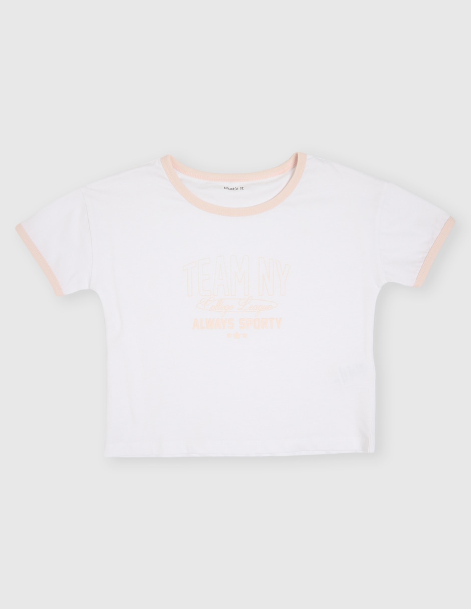 Playera manga corta para niña