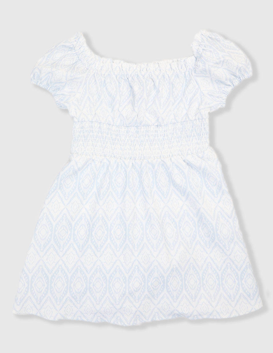 Vestido manga globo para niña
