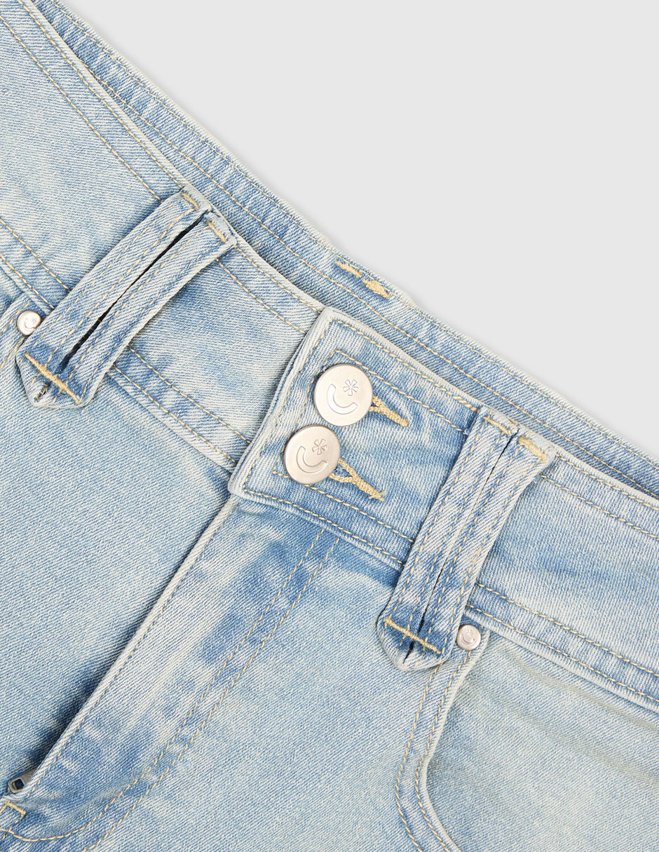 Jeans campana lavado claro para niña 3
