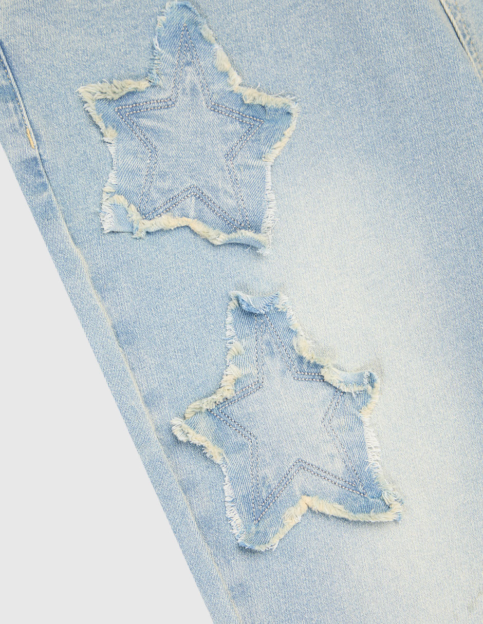 Jeans campana lavado claro para niña 4