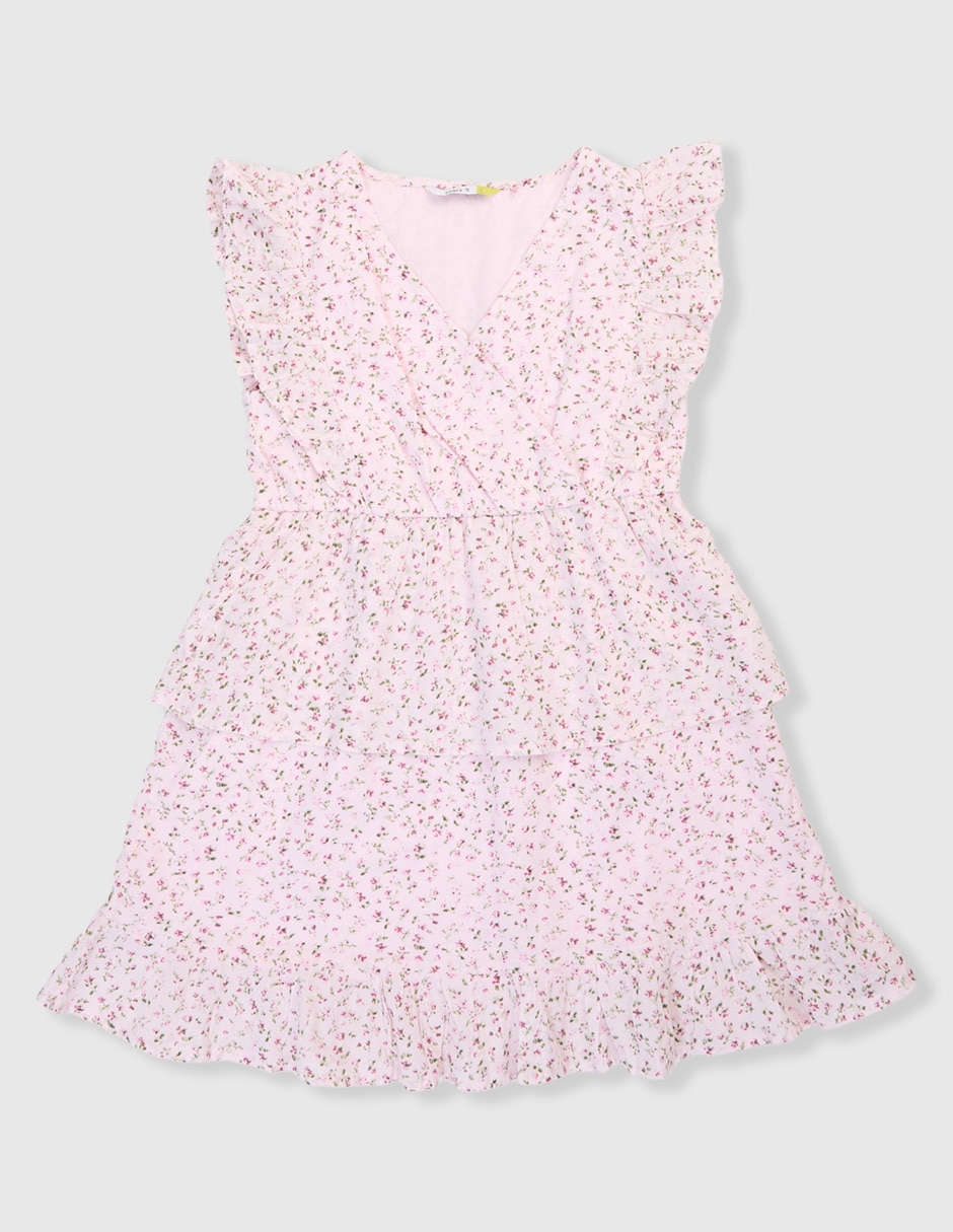 Vestido manga volantes para niña Vestido manga volantes para niña