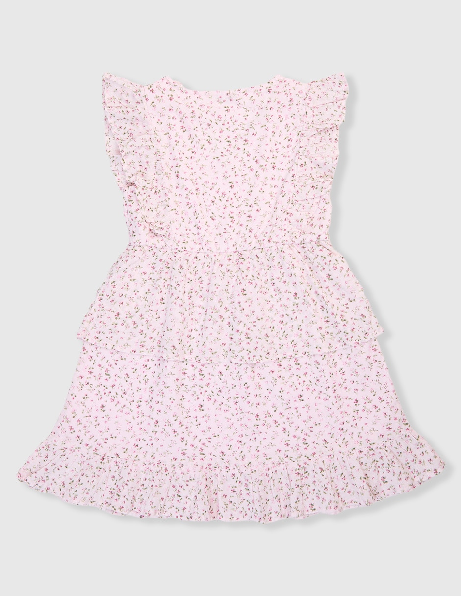 Vestido manga volantes para niña 2