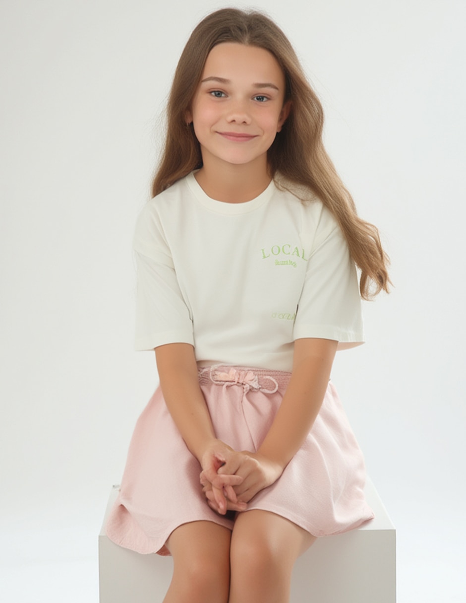 Playera manga corta para niña 7
