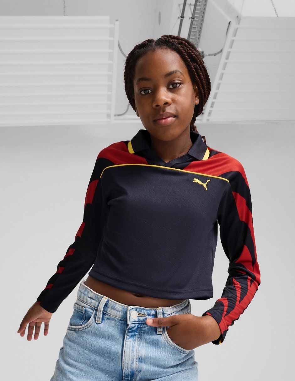 Playera tipo polo para niña