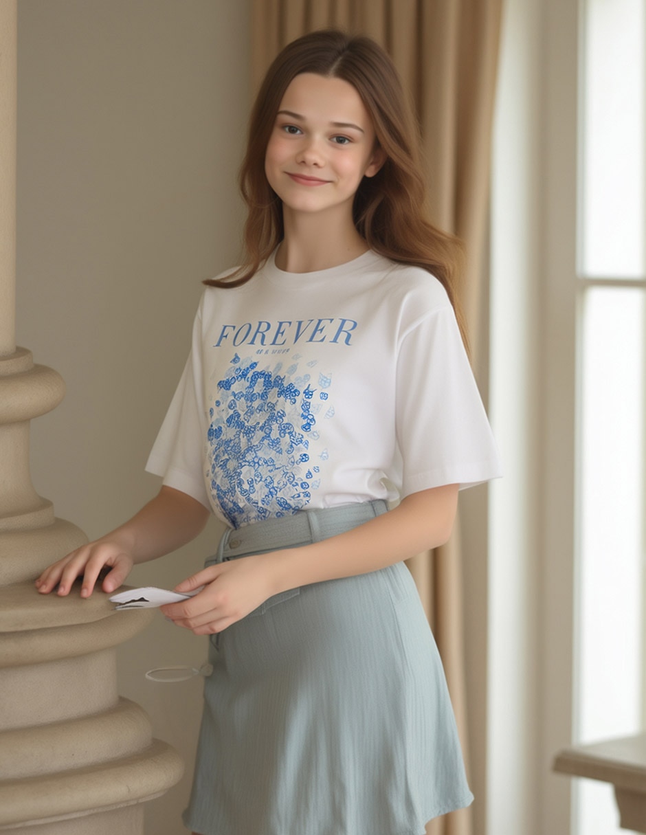Playera manga corta para niña 8