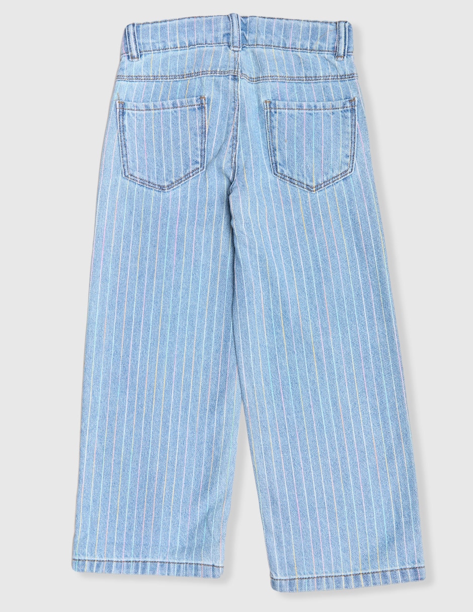 Jeans relaxed amplio lavado claro para niña 2