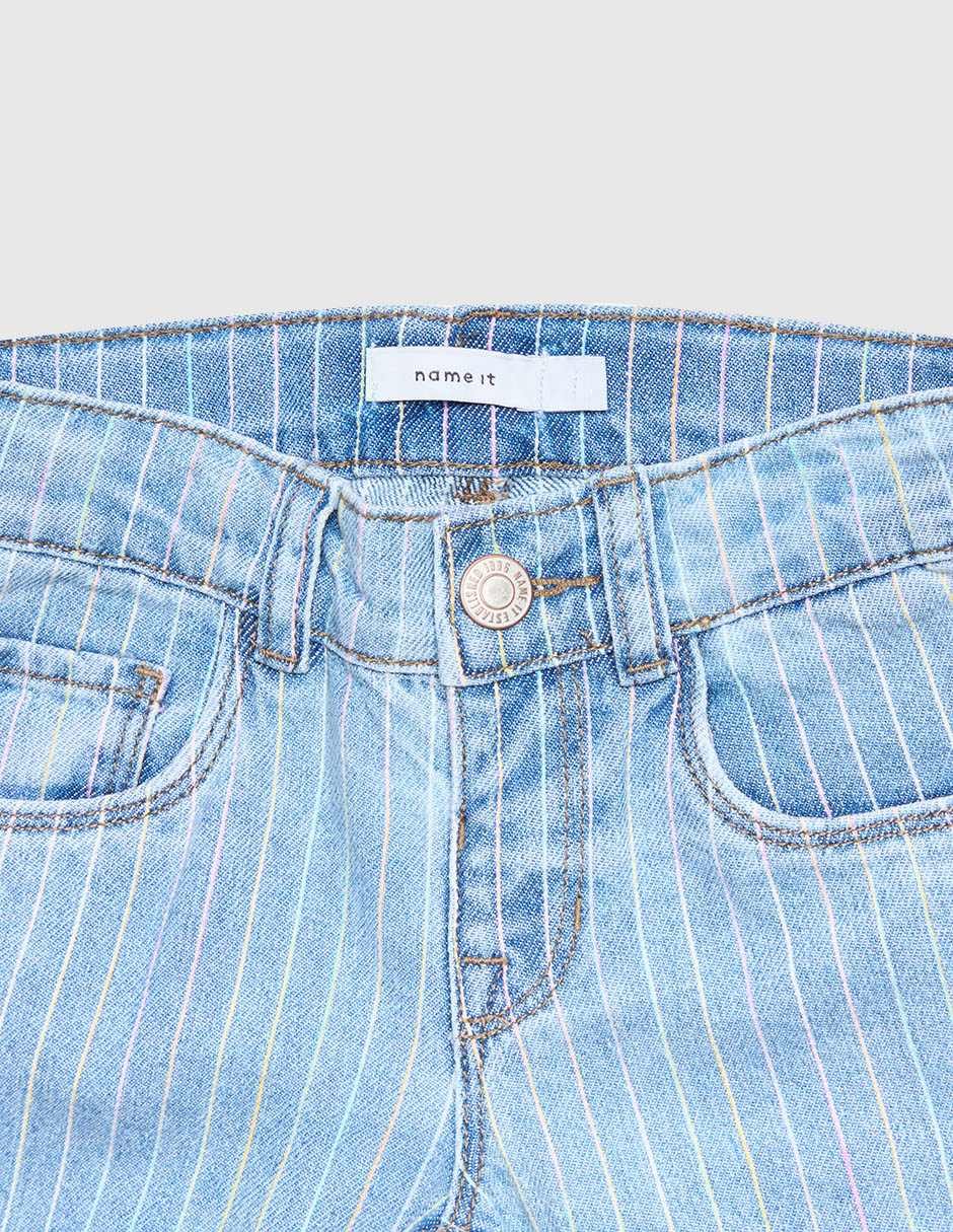 Jeans relaxed amplio lavado claro para niña 3
