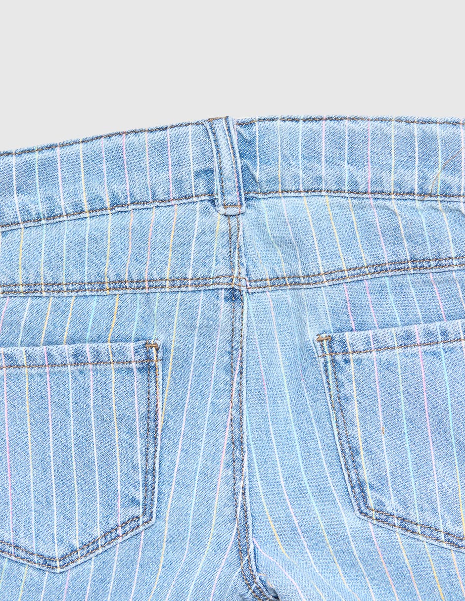Jeans relaxed amplio lavado claro para niña 4