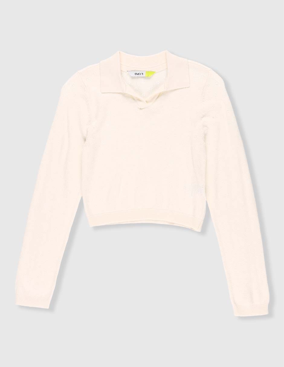 Playera tipo polo para niña