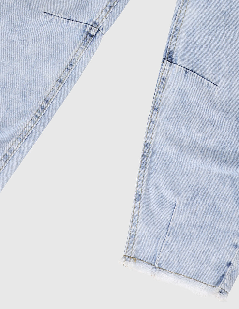 Jeans straight lavado bitono para niña 4