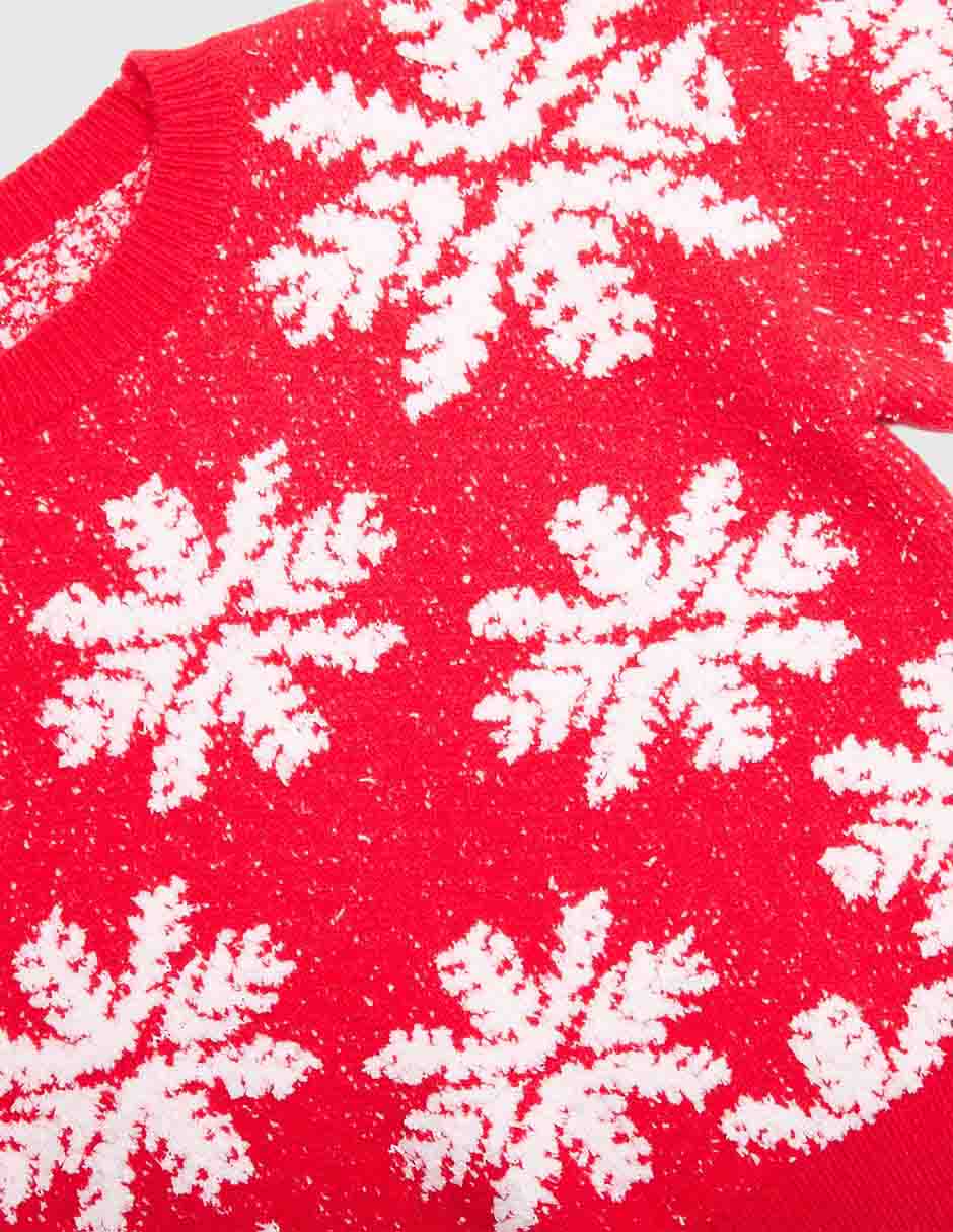 Suéer navideño tejido para niña 3