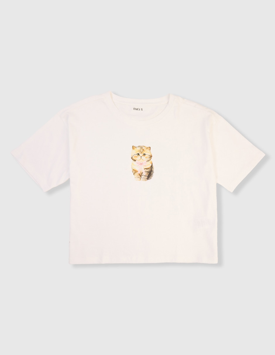 Playera manga corta para niña