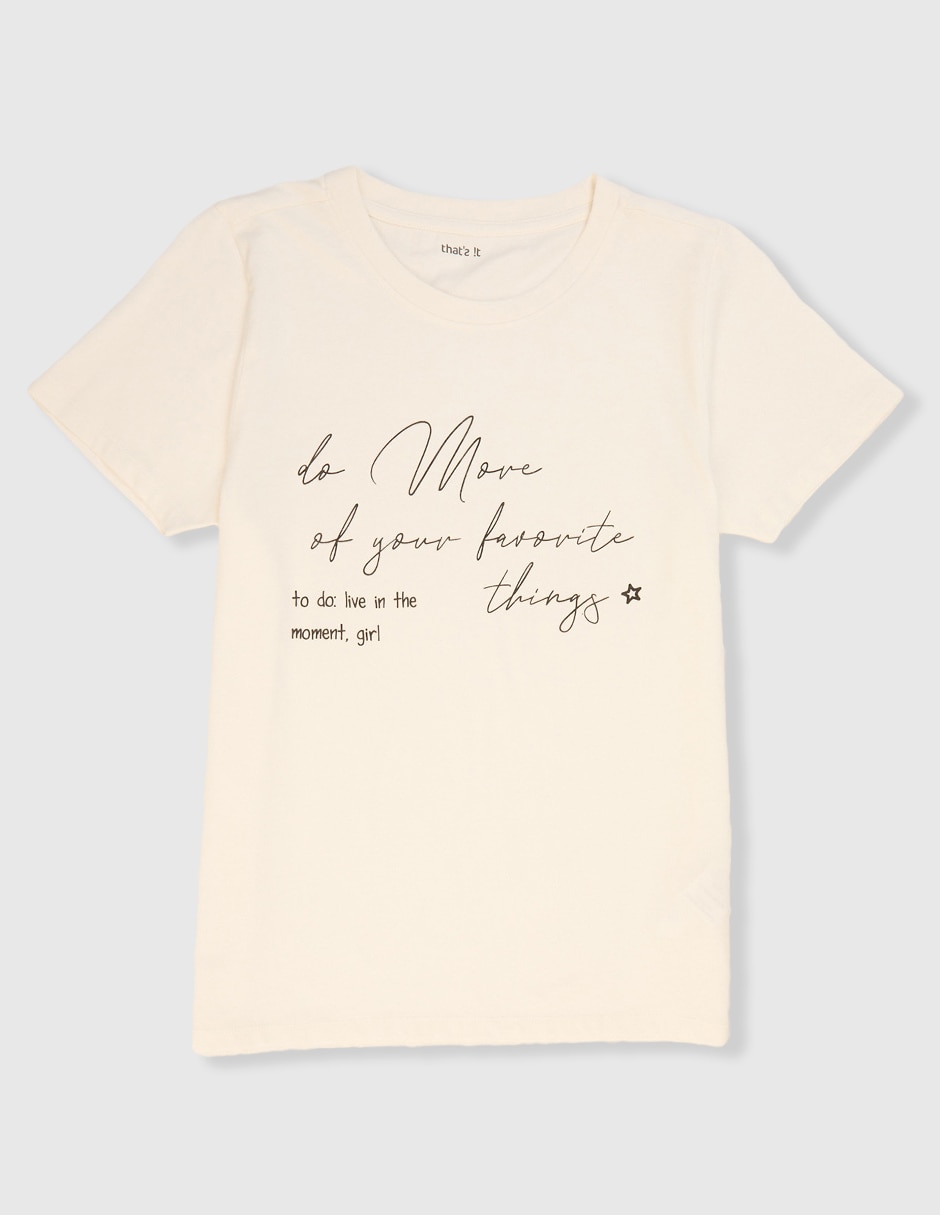Playera manga corta para niña Playera manga corta para niña