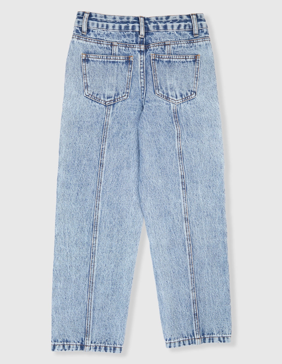 Jeans carpenter straight lavado claro para niña 2