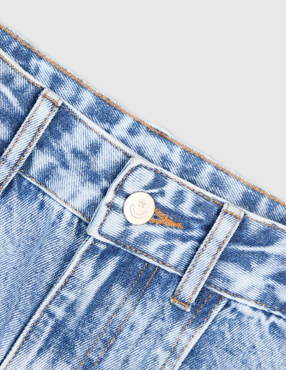 Jeans carpenter straight lavado claro para niña 3