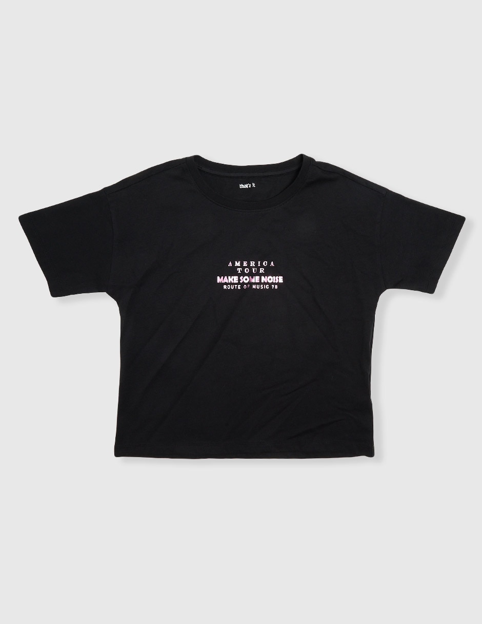 Playera manga corta para niña