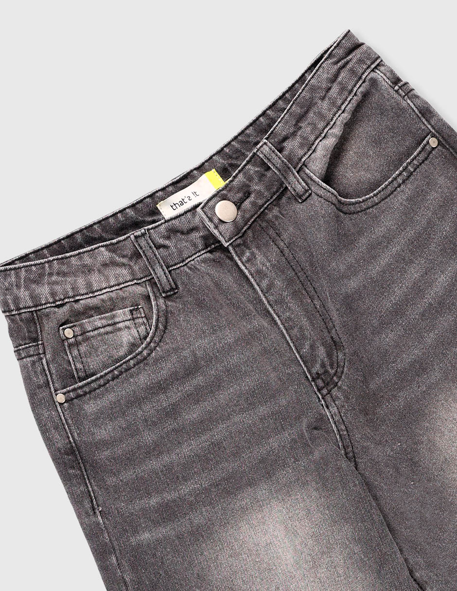 Jeans straight lavado bitono para niña 4