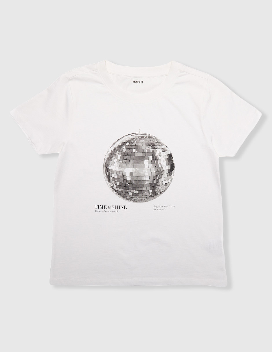 Playera manga corta para niña