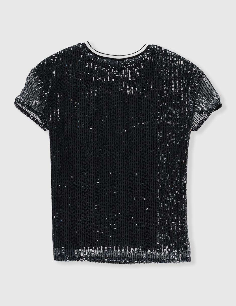 Playera Brooklyn manga regular para niña 2