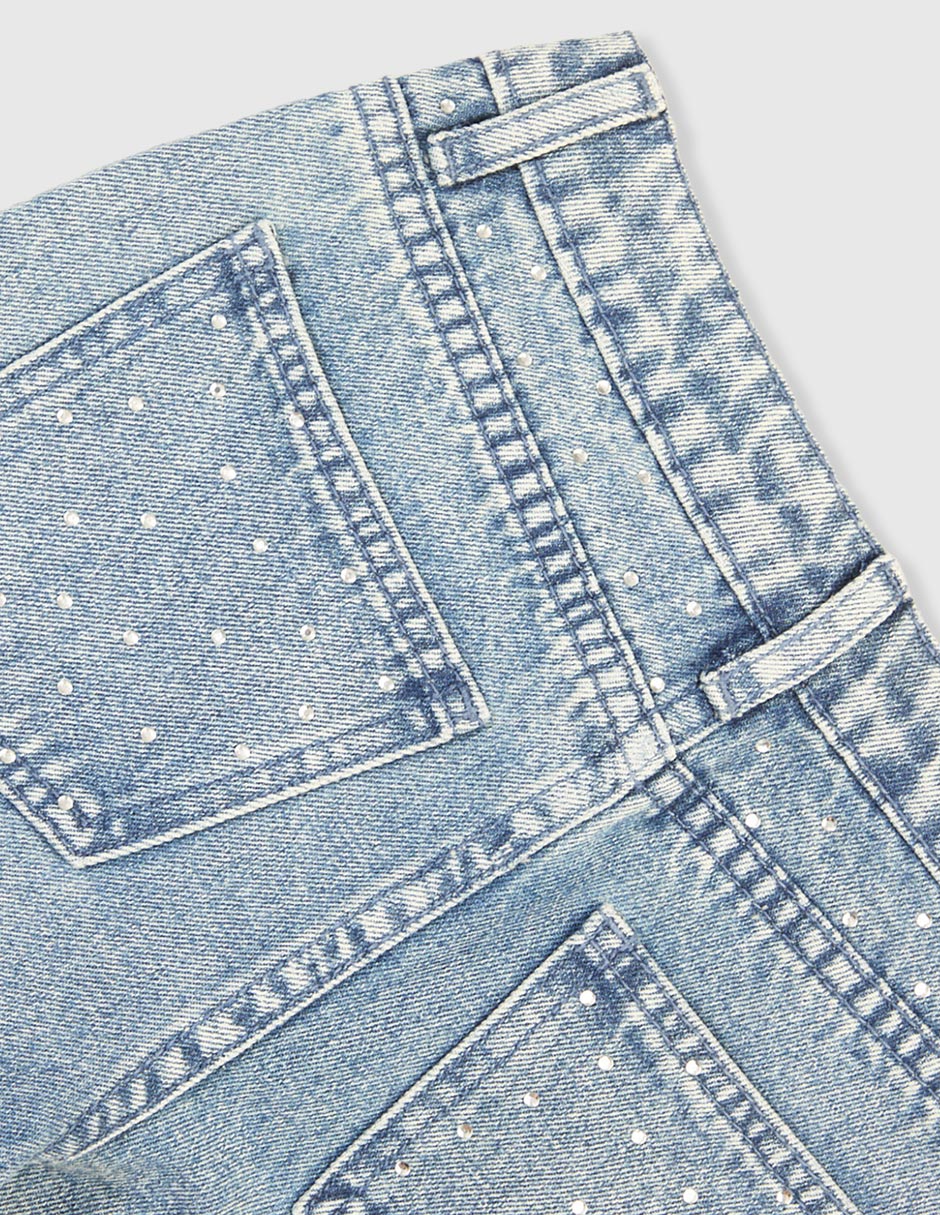 Jeans amplio deslavado para niña 5