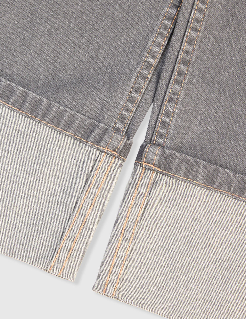 Jeans relaxed straight lavado obscuro para niña 4