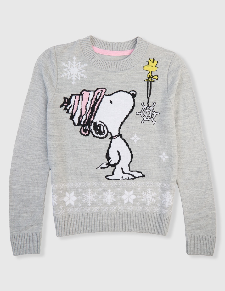 Suéter navideño cerrado That's It Snoopy para niña