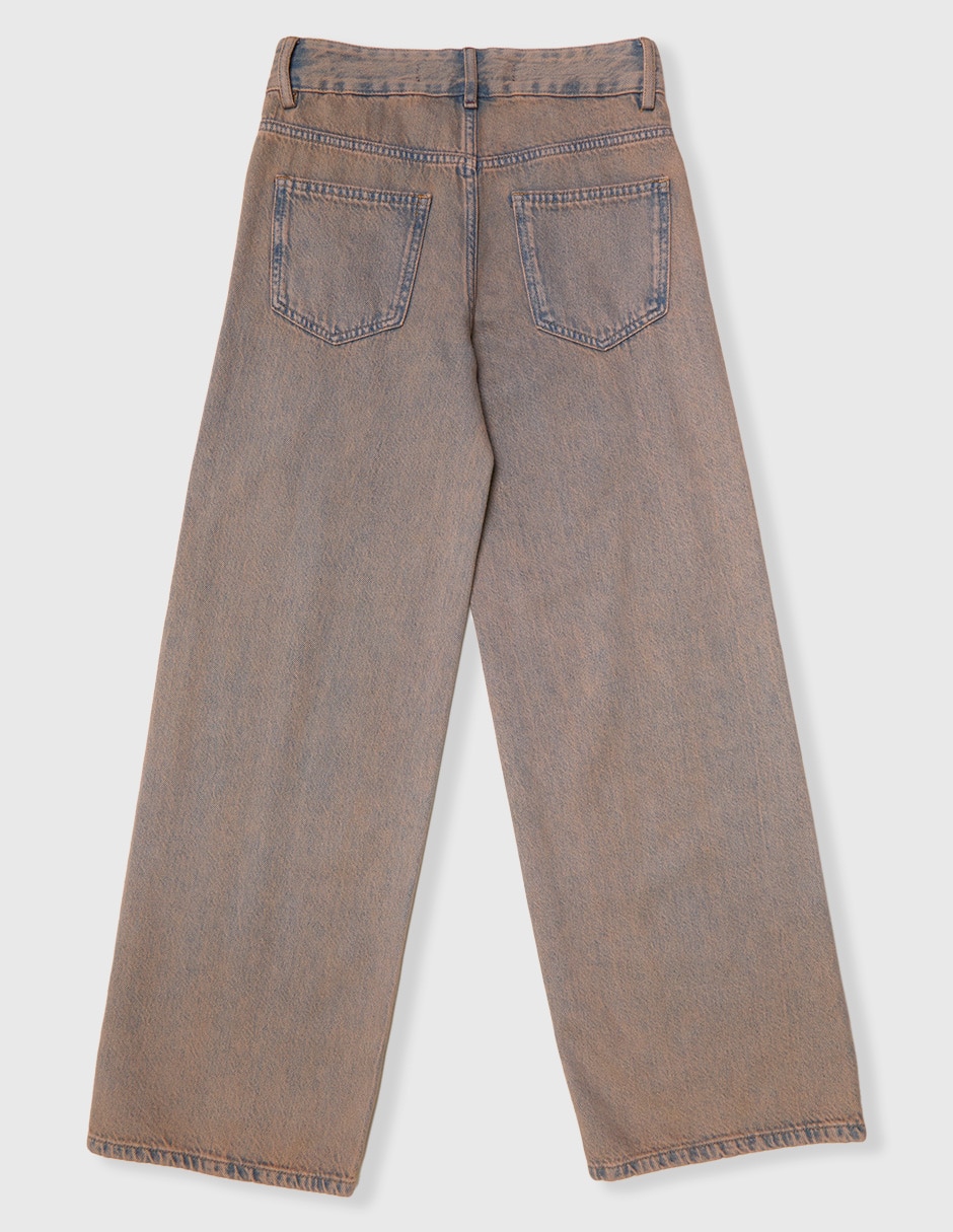 Jeans straight lavado bitono para niña 2