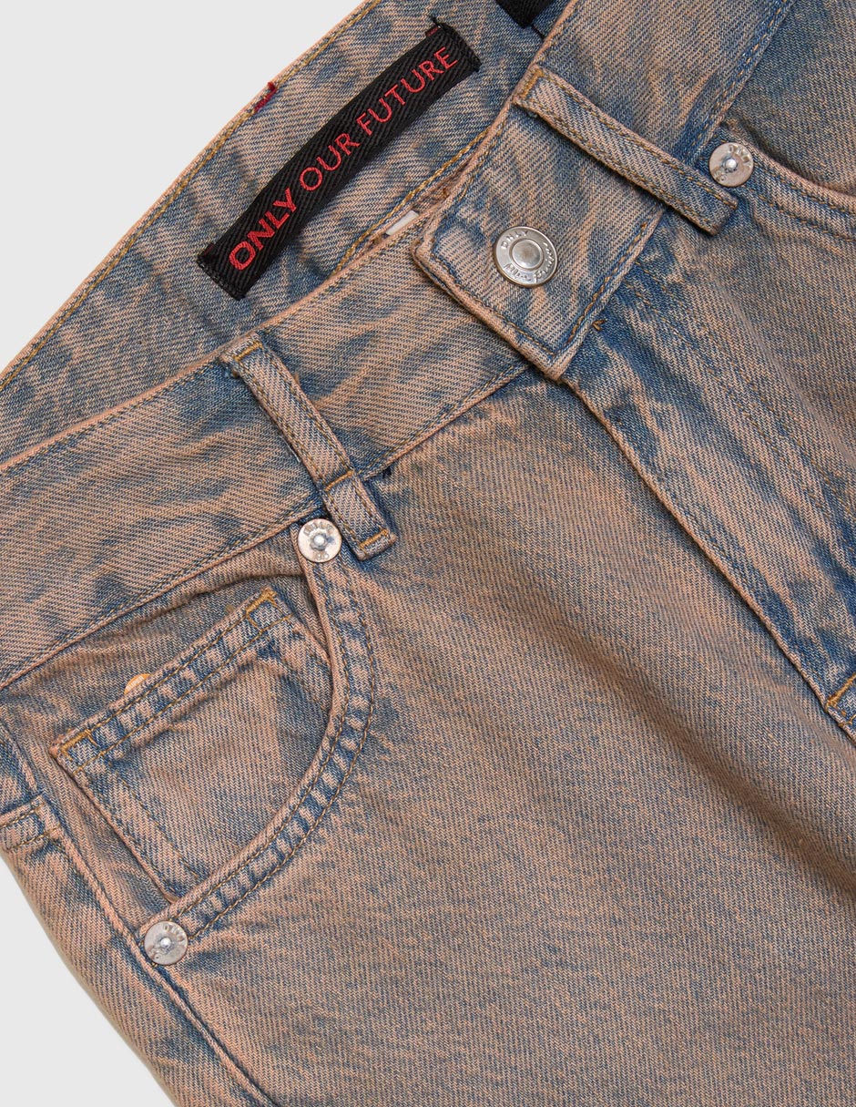 Jeans straight lavado bitono para niña 3