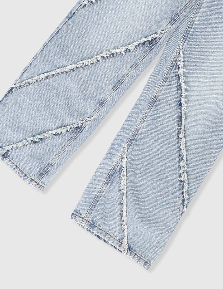 Jeans straight lavado medio para niña 4