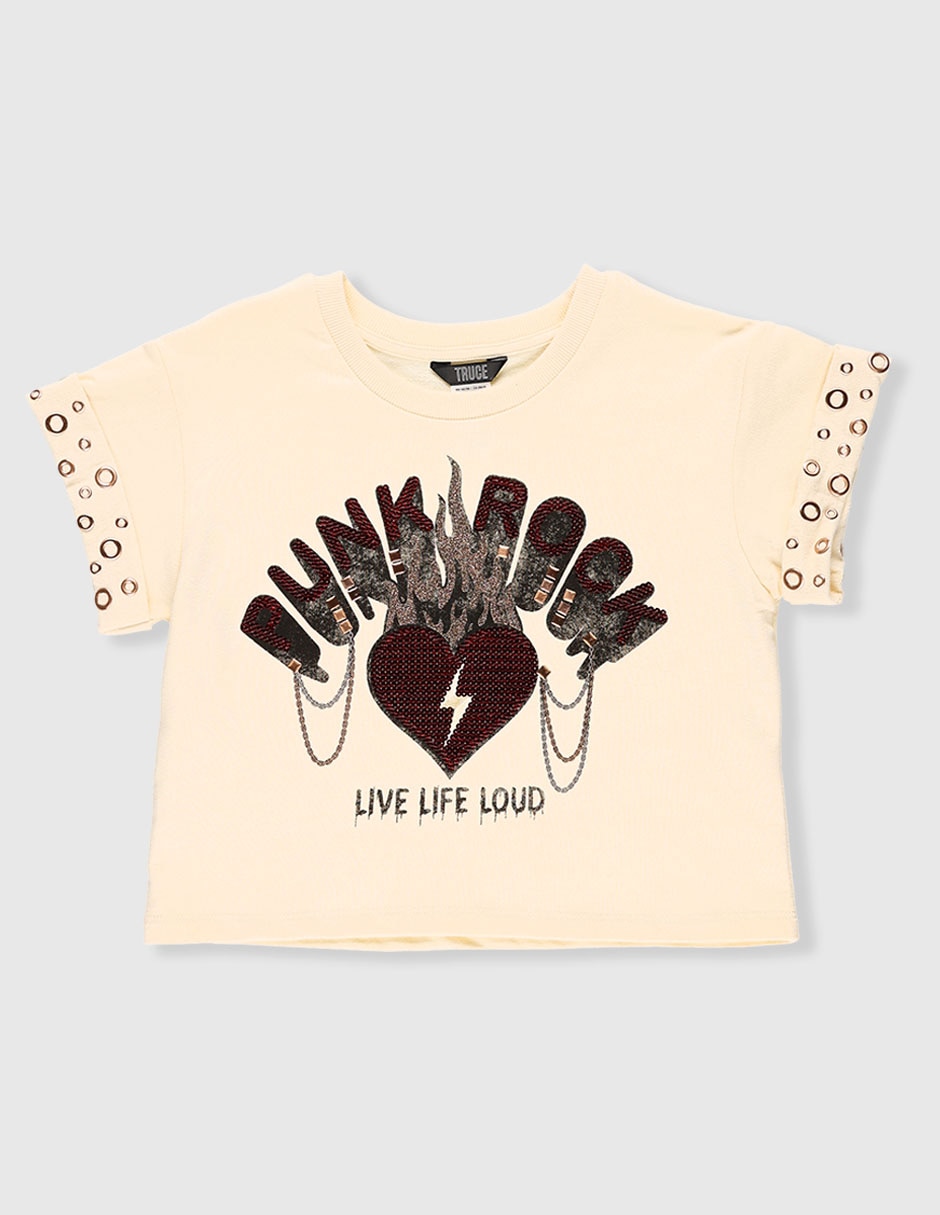 Playera manga corta para niña Playera manga corta para niña