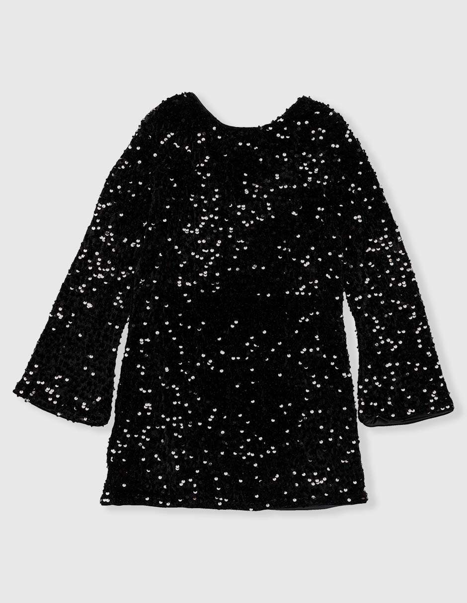 Vestido manga acampanada para niña Vestido manga acampanada para niña