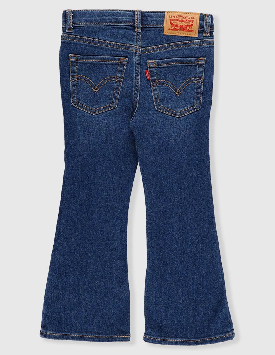 Jeans flare lavado medio para niña 2