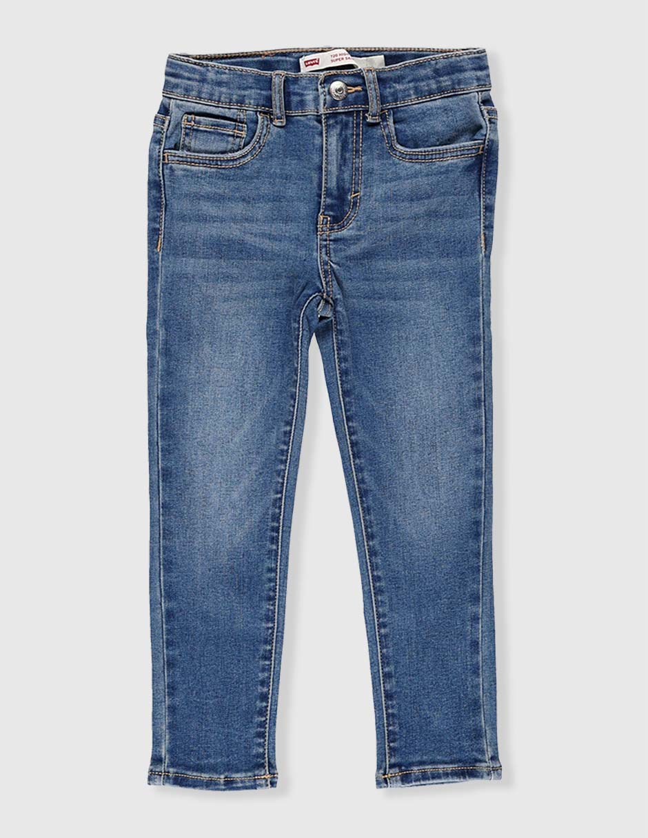 Jeans super skinny lavado medio para niña