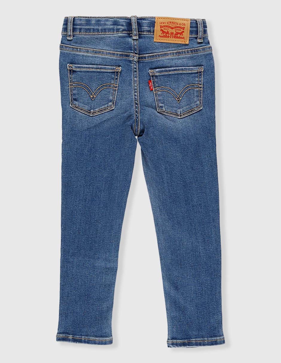 Jeans super skinny lavado medio para niña 2