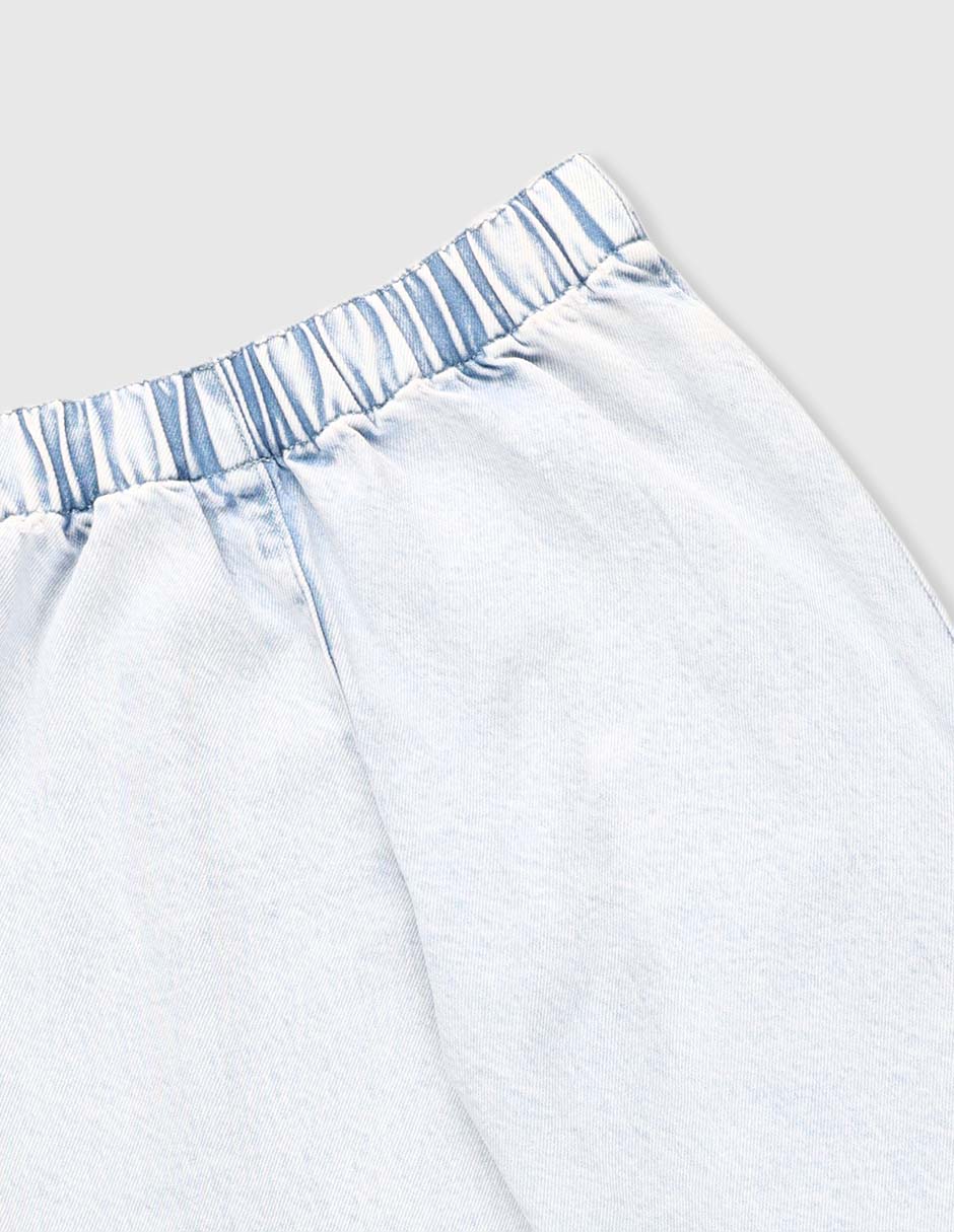 Jeans amplio lavado claro para niña 3