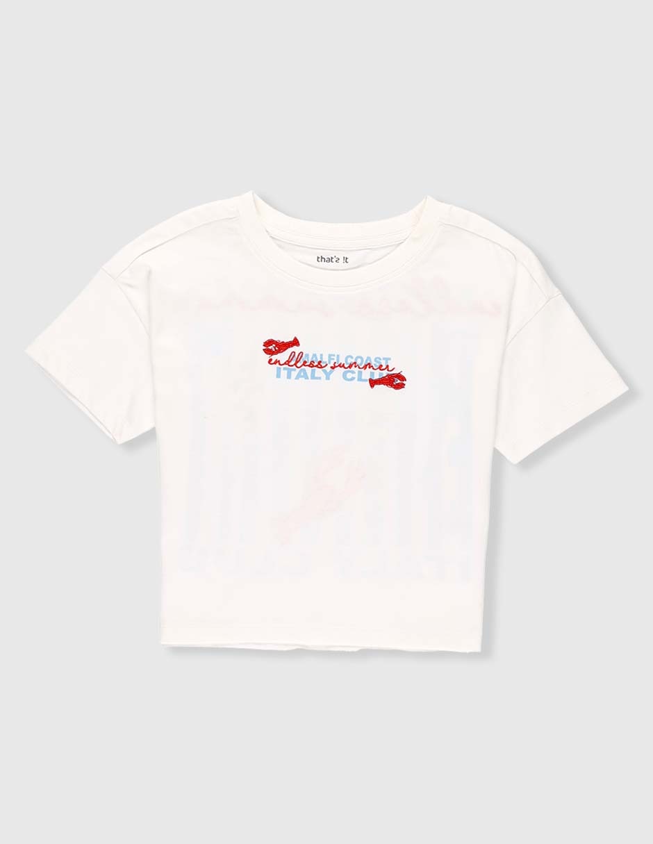 Playera Italy Club manga corta para niña