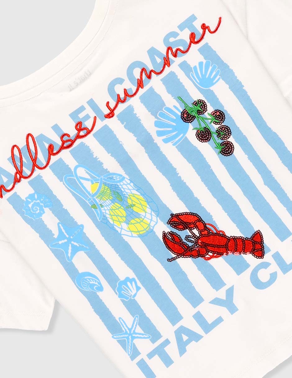 Playera Italy Club manga corta para niña 4