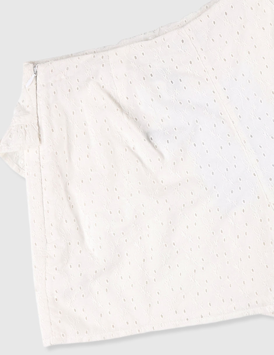 Falda short de algodón para niña 4