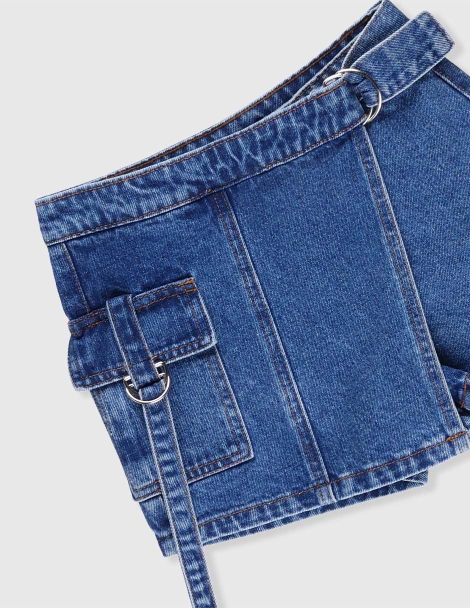 Falda short de mezclilla para niña 3