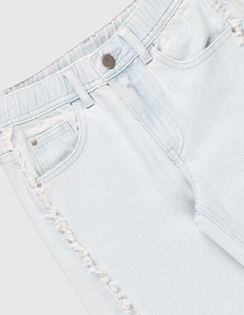 Jeans amplio lavado claro para niña 3