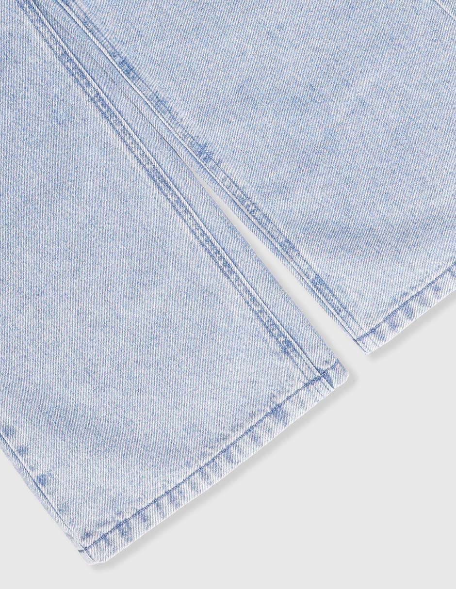 Jeans amplio lavado claro para niña 4