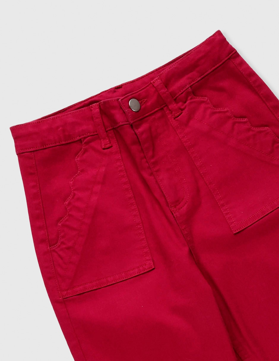 Jeans cargo straight para niña 3
