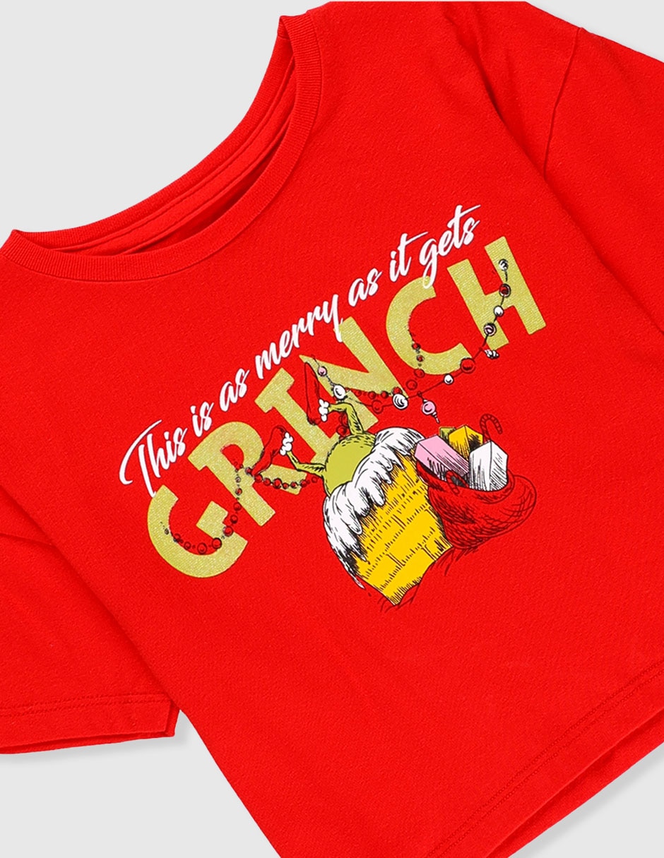 Playera Grinch manga corta para niña 3
